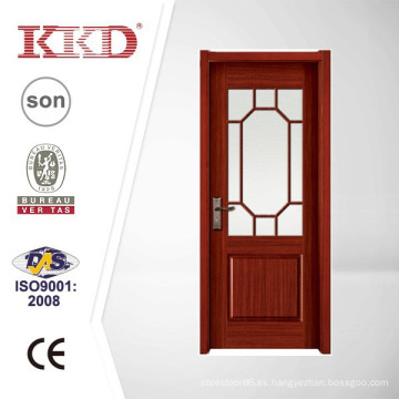 Nuevo estilo puerta de madera MJ-209 con vidrio de China superior de la puerta marca KKD